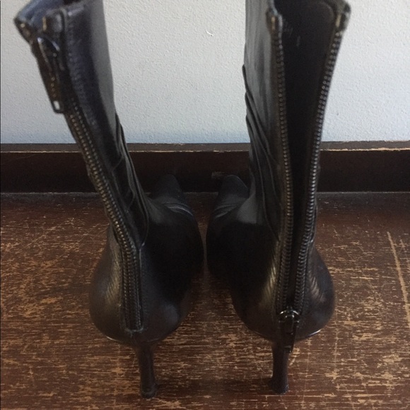 Stuart Weitzman Black Leather Booties - Picture 1 of 6